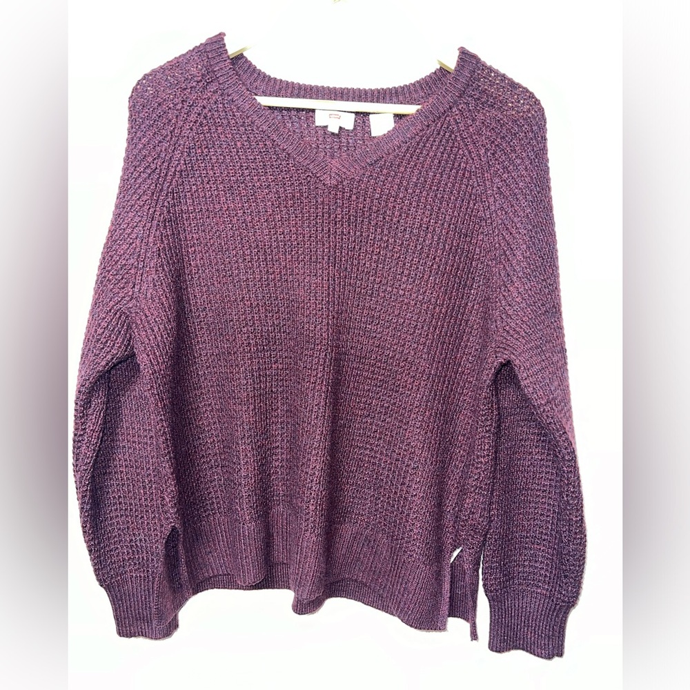 Levi's Strauss‎ Burgundy Waffle Knit Women's Sweater Size Medium